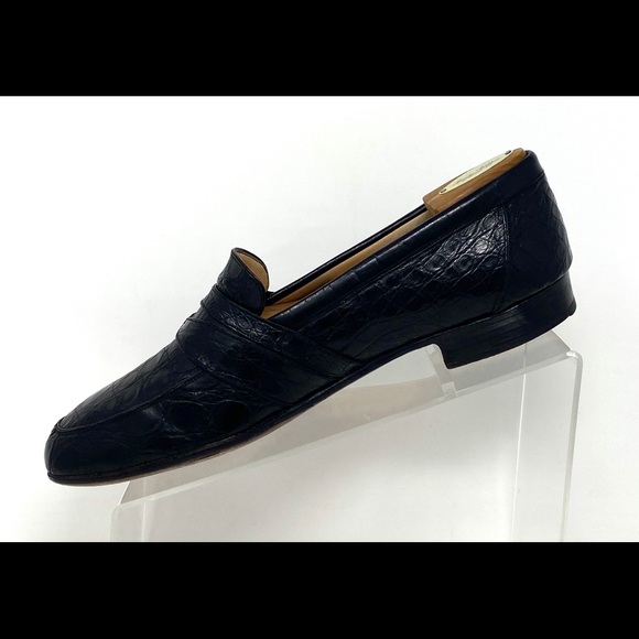 Salvatore Ferragamo Crocodile Skin Penny Loafers - Picture 3 of 11